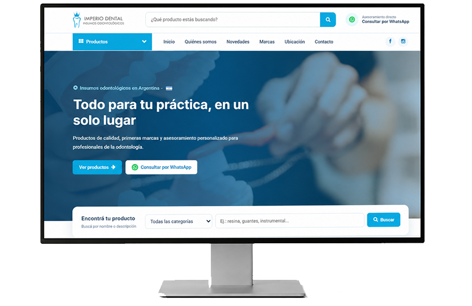 Sitio web realizado por WebType visto en computadora