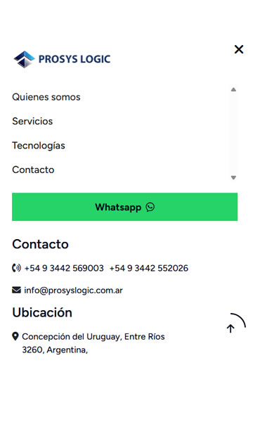Sitio web realizado por WebType visto en celular
